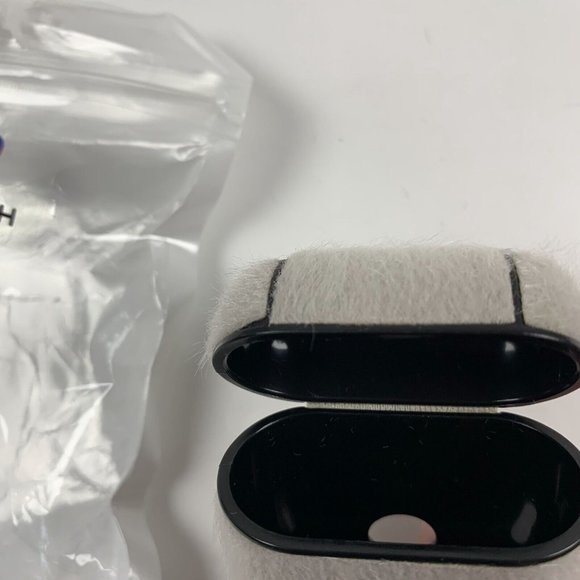 Posh‎ Tech Wool Case Cover only for Apple AirPods Headphone Gray Black 6191 - Picture 3 of 4